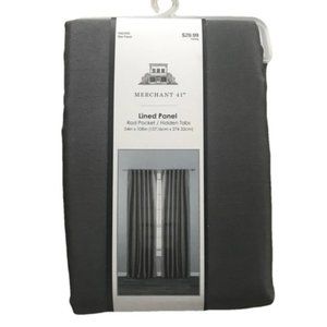 Gray Curtain Faux Dupioni Lined Panel 1682400